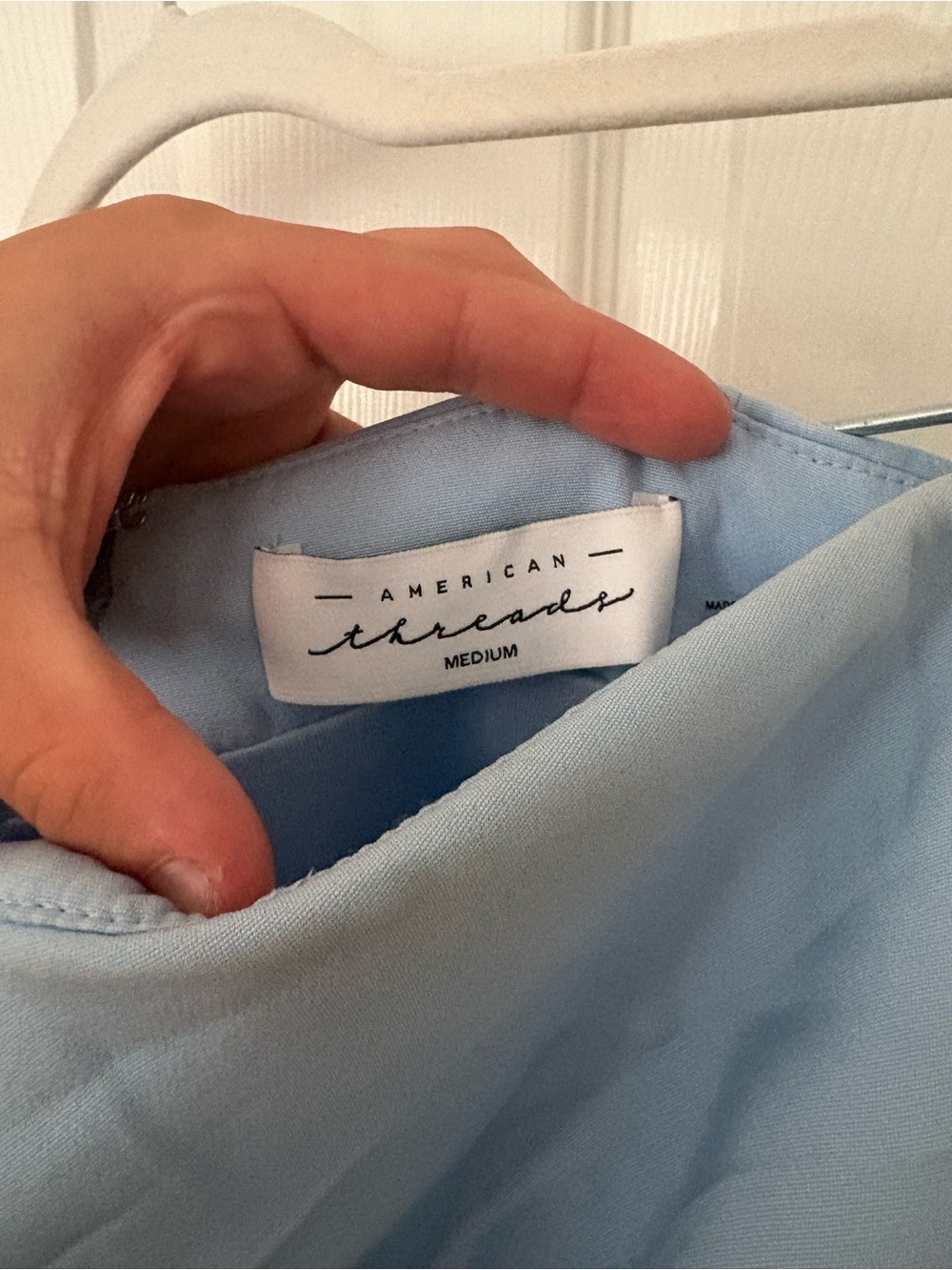 American Threads One-Shoulder Light Blue Cocktail Dress Worn Once - Picture 3 of 4